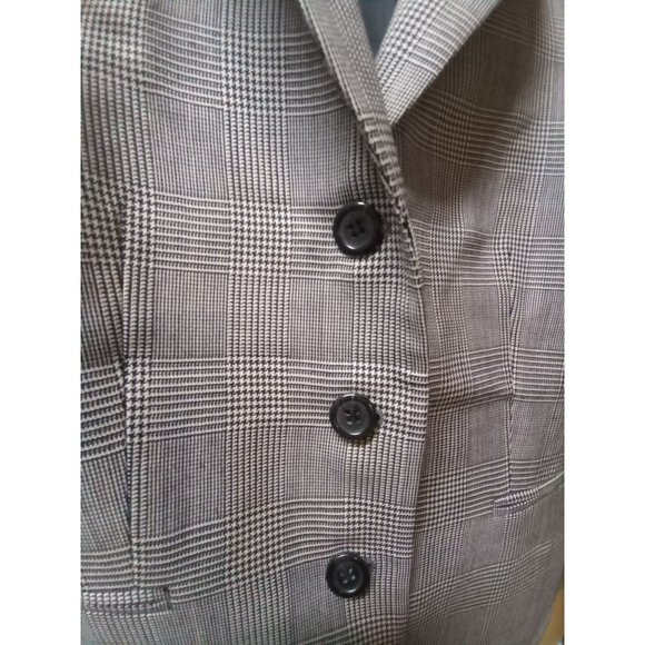 Tahari Arthur s Levine 100%  wool houndstooth jacket Blazer women's size 4 - Picture 5 of 12